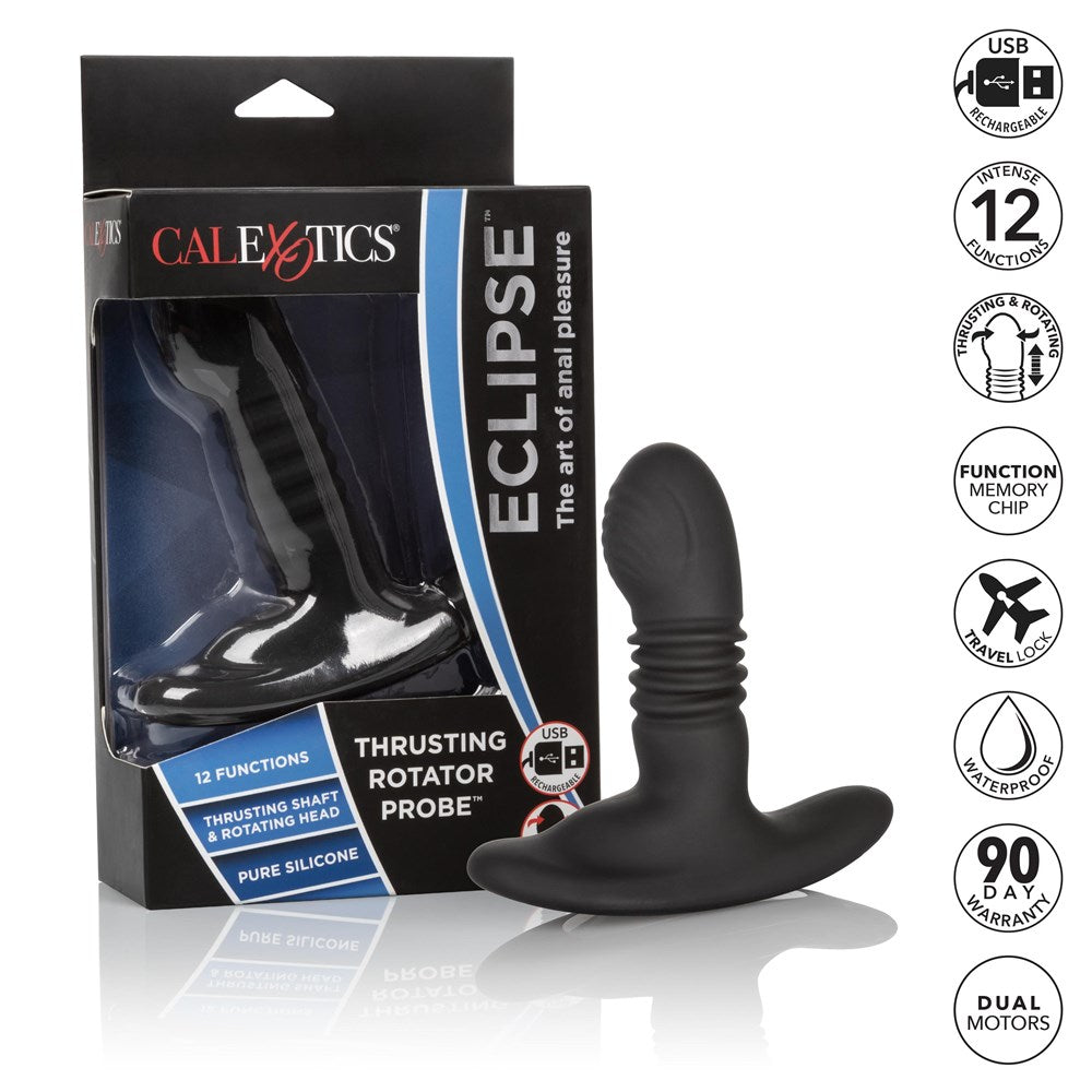 Eclipse Thrusting Rotator Anal Pleasure Probe - - Prostate Sex Toys