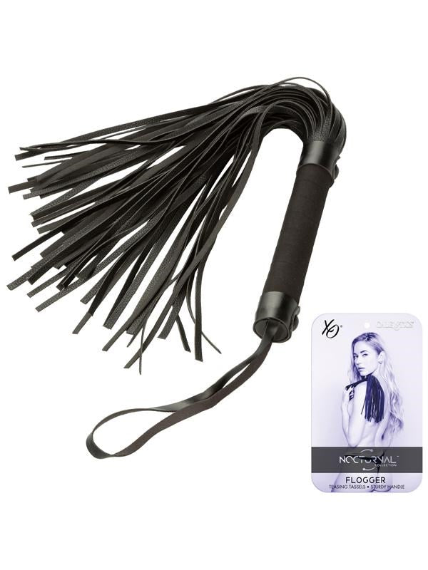 Nocturnal Collection Soft Tassels & Sturdy Handle Flogger - - Whips And Crops