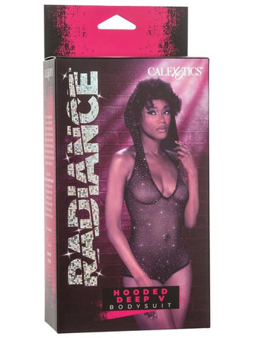 Radiance Hooded Deep V Bodysuit by California Exotics - Teddies and Bodysuits