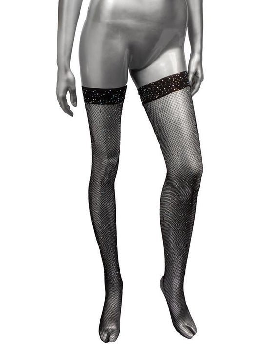Radiance Plus Size Stretchy Thigh High Stockings - - Fishnet and Thigh Highs