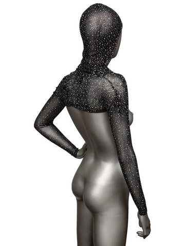 Radiance Hooded Shoulder Shrug Wig by California Exotics - Wigs and Gloves