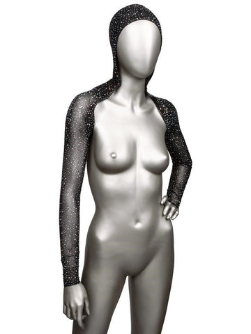 Radiance Hooded Shoulder Shrug Wig by California Exotics - Wigs and Gloves
