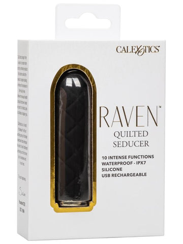 Raven Quilted Seducer Compact Mini Massager - Bullet Vibrators