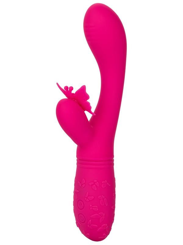 Rechargeable Butterfly Kiss Flutter 10 Function Rabbit Vibrator - - Rabbit Vibrators