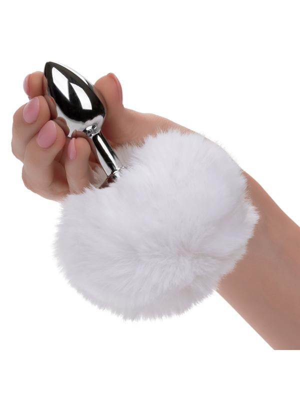 Running Wild Bunny Metallic Anal Probe with Fluffy Tail - - Butt Plugs