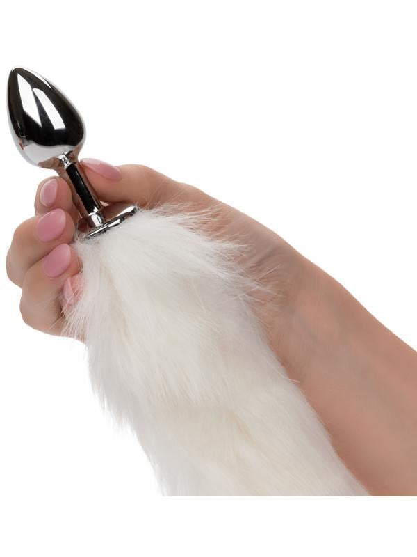 Running Wild Tail Metallic Anal Probe with Long Synthetic Fur - - Butt Plugs