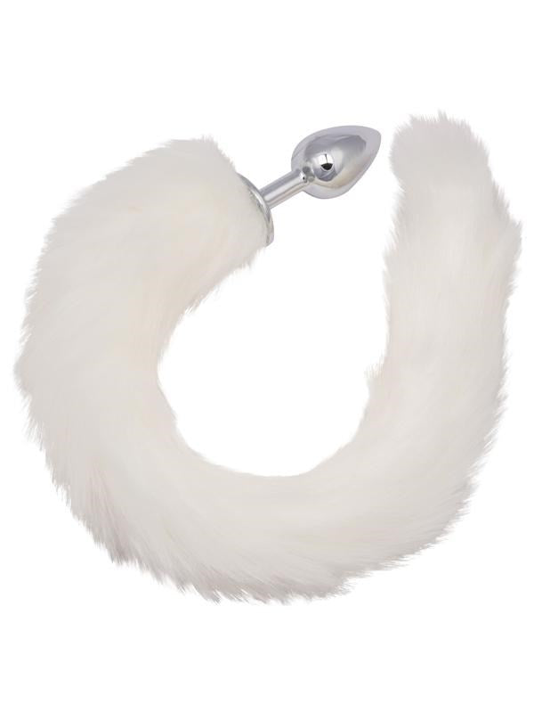 Running Wild Tail Metallic Anal Probe with Long Synthetic Fur - - Butt Plugs