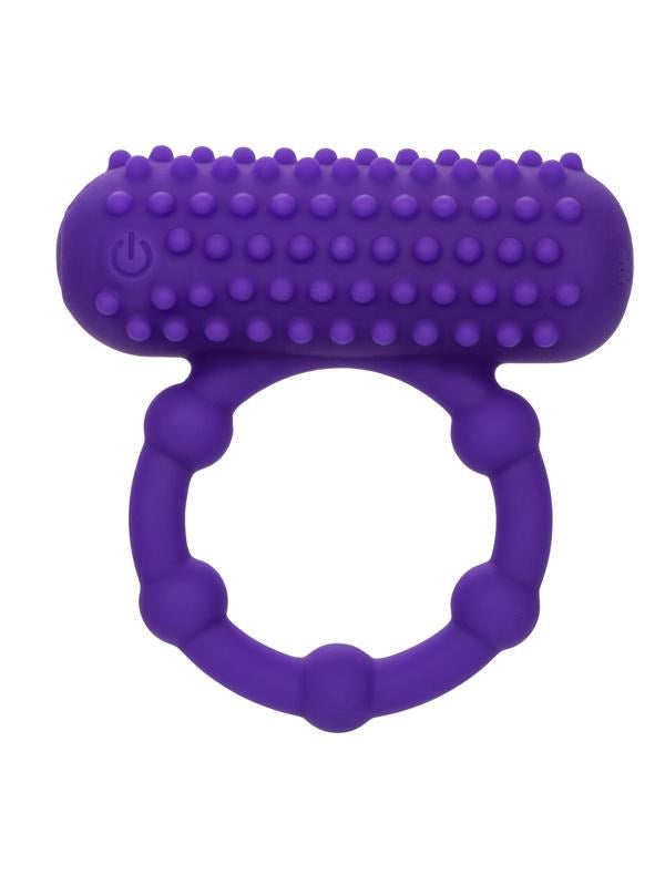 Silicone 12 Functions Rechargeable 5 Bead Maximus Ring - - Vibrating Cock Rings