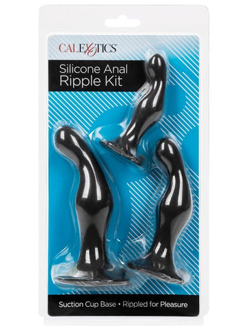 Silicone Anal Ripple 3 Size Training Kit by CalExotics - Butt Plugs