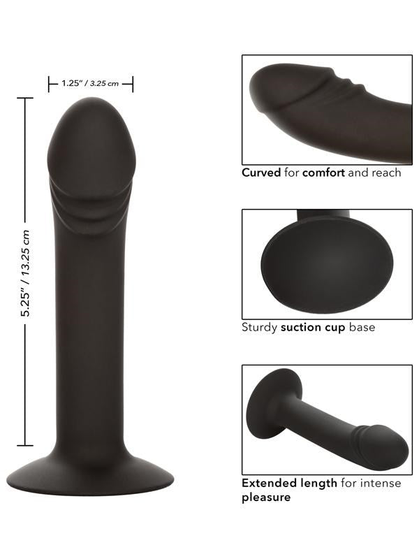 Silicone Curved Anal Dildo With Suction Cup - - Anal Dildos