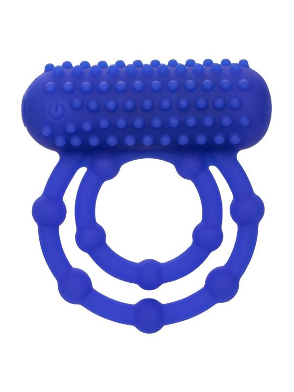 Silicone Rechargeable 10 Bead Maximus Couple Enhancer Ring - - Vibrating Cock Rings