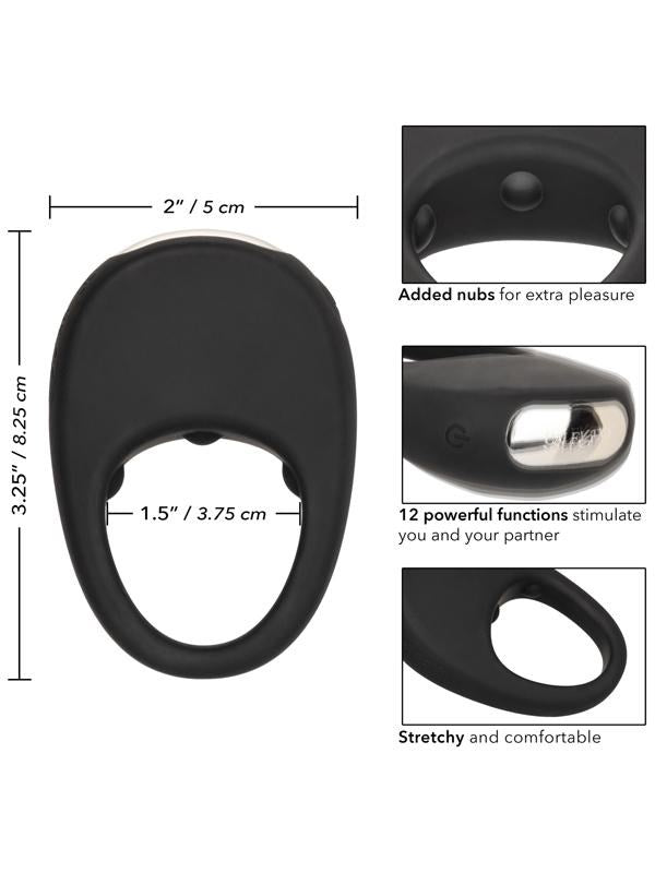 Silicone Rechargeable Pleasure Vibrating Cock Ring - - Vibrating Cock Rings