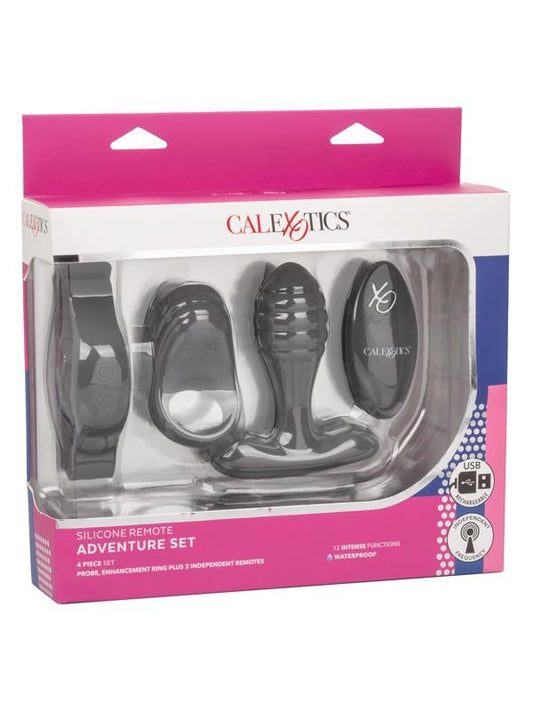 Silicone Remote Control Pleasure Sex Toy Set - - Sex Kits