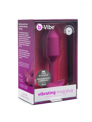 Vibrating Snug Plug Black by B-Vibe - Butt Plugs