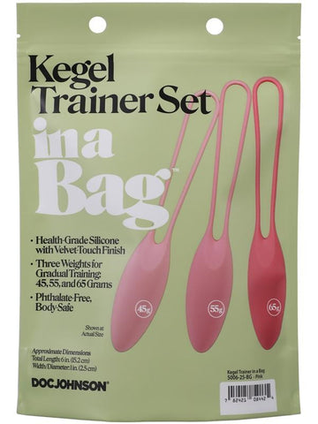 3 Weighted Silicone Kegel Balls Set by Doc Johnson - Love Eggs and Kegel Exercisers
