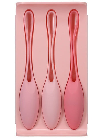 3 Weighted Silicone Kegel Balls Set by Doc Johnson - Love Eggs and Kegel Exercisers