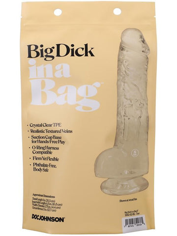 8 Inch Realistic Big Dick In A Bag by Doc Johnson - Realistic Dildos