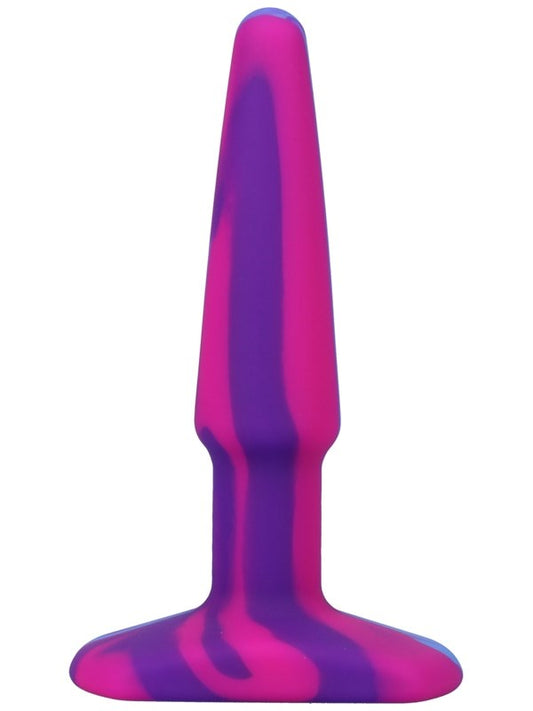 Doc Johnson A-Play Groovy Silicone Anal Plug Berry - - Butt Plugs