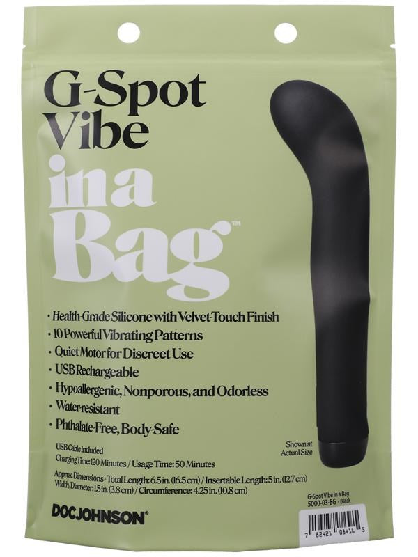 Doc Johnson Discreet & Powerful G Spot Vibe In A Bag - - G-Spot Vibrators