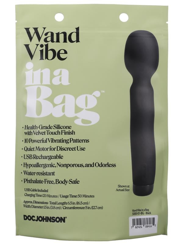 Doc Johnson Rechargeable Body Wand Vibe In A Bag - - Body Wands