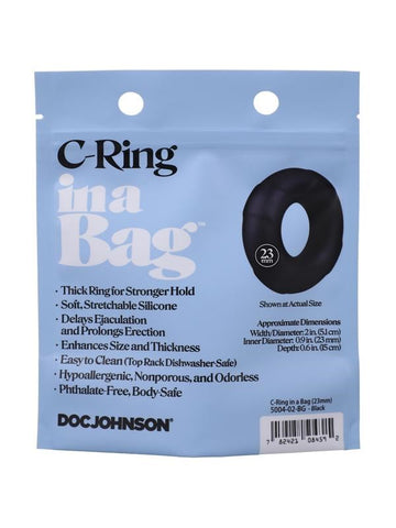 Stretchy Silicone Cock Ring in a Bag by Doc Johnson - Stretchy Cock Rings