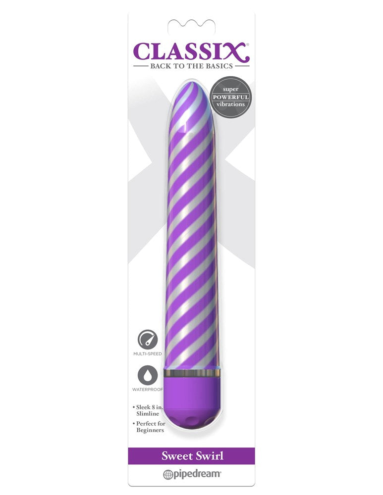 Classix Sweet Swirl 8 Inch Bullet Vibrator - - Bullet Vibrators