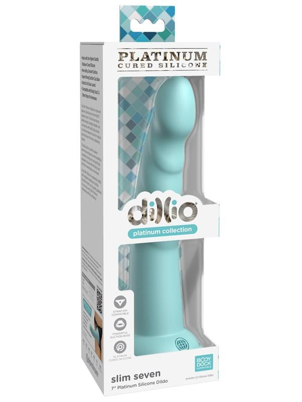 Dillio Platinum Slim Seven 7 inch Strap-On Dildo - - Realistic Dildos