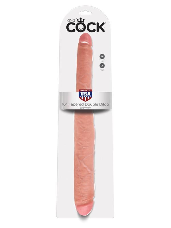 King Cock 16 inch Tapered Double Ender Dong - - Double Ender