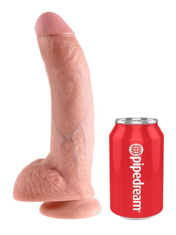 King Cock 9 Inch Suction Cup Realistic Dong with Balls - Realistic Dildos