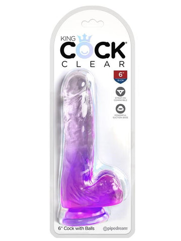 King Cock Clear 6 Inch Dildo by Pipedream Products - Realistic Dildos