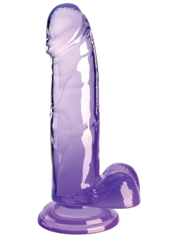 King Cock Clear 7 inch Realistic Cock with balls - - Realistic Dildos