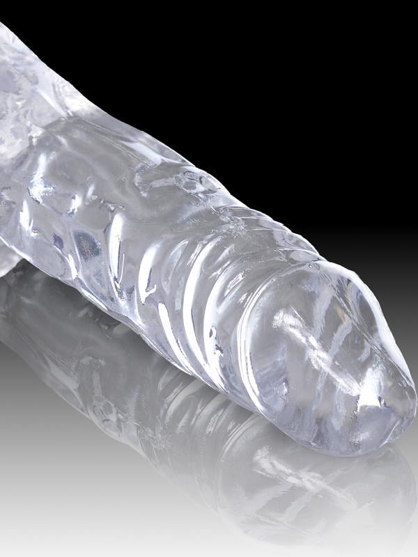 King Cock Clear Realistic Cock with Balls - - Realistic Dildos