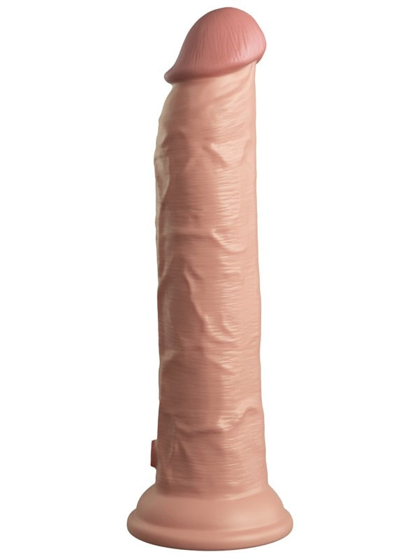 King Cock Elite 9 Inch Vibrating Silicone Cock with Remote - - Vibrating Dildos