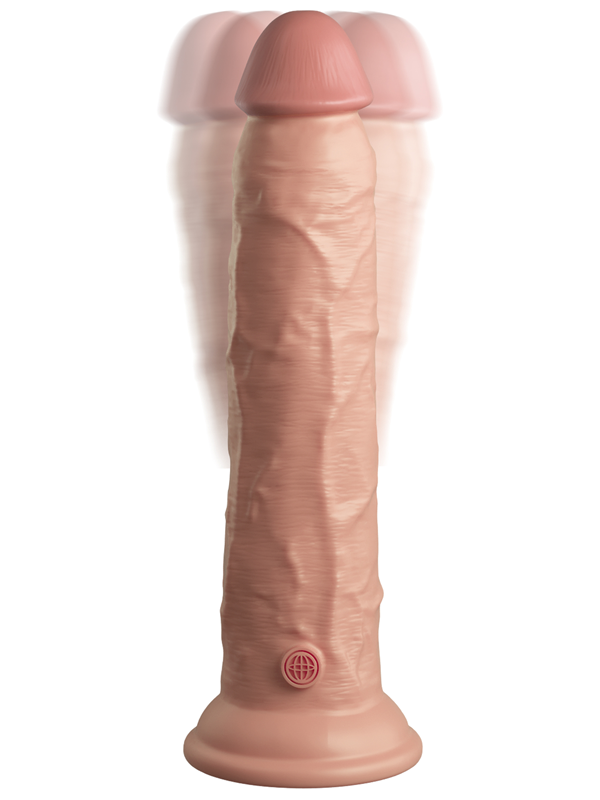 King Cock Elite 9 Inch Vibrating Silicone Cock with Remote - - Vibrating Dildos