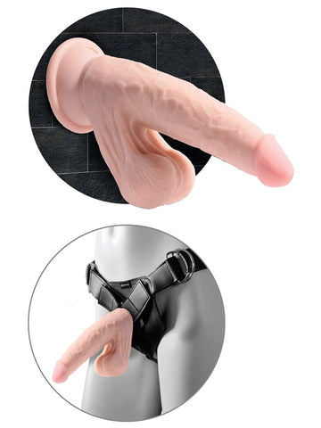King Cock Plus Triple Density Cock With Swinging Balls - Realistic Dildos