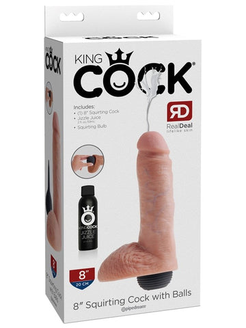 King Cock Squirting Realistic Cock with Balls - Realistic Dildos