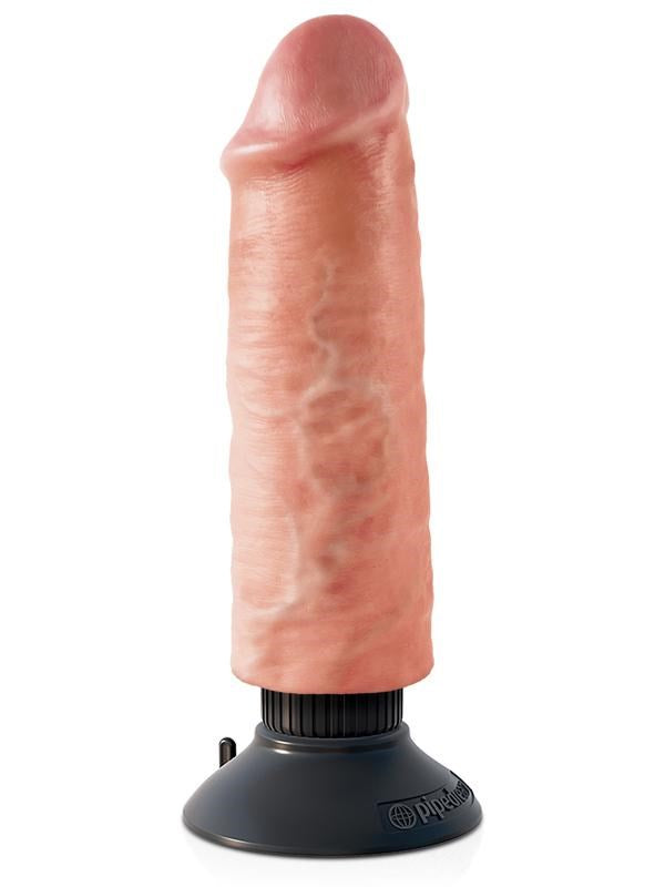 King Cock Vibrating Realistic & Waterproof Dildo Flesh - - Vibrating Dildos