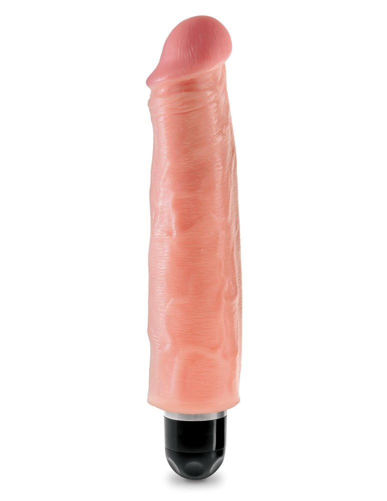 King Cock Vibrating Stiffy Realistic & Body-Safe Dildo Flesh - - Vibrating Dildos