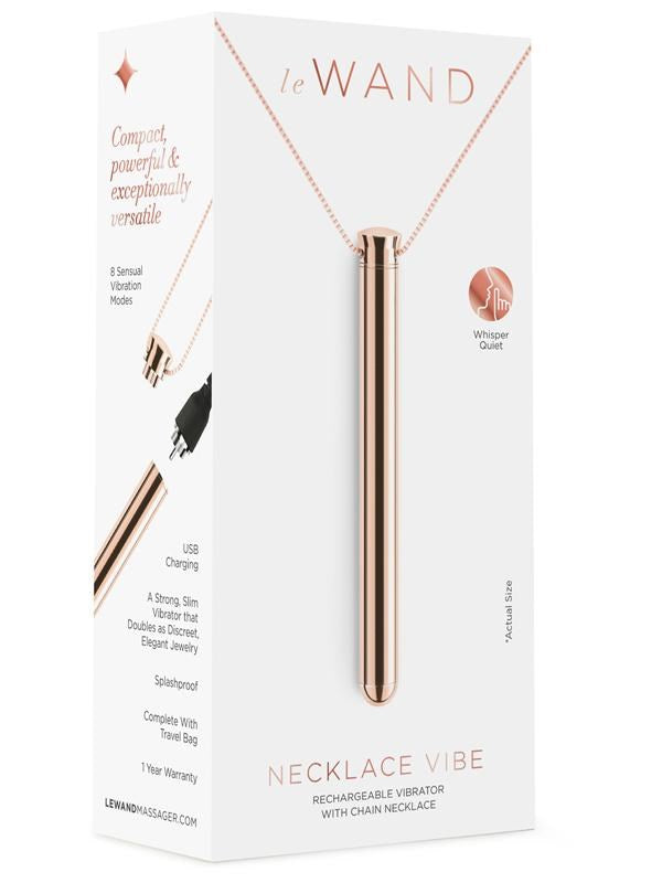 Le Wand Chrome Vibrating Necklace Slim Vibrator - - Mini & Slim Vibrators