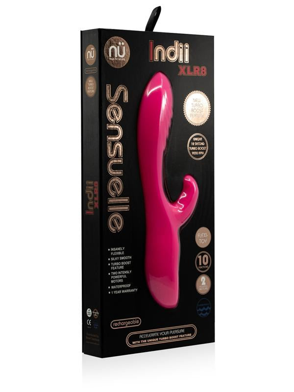 Nu Sensuelle Indii XLR8 10 Functions Rabbit Vibrator - - Rabbit Vibrators