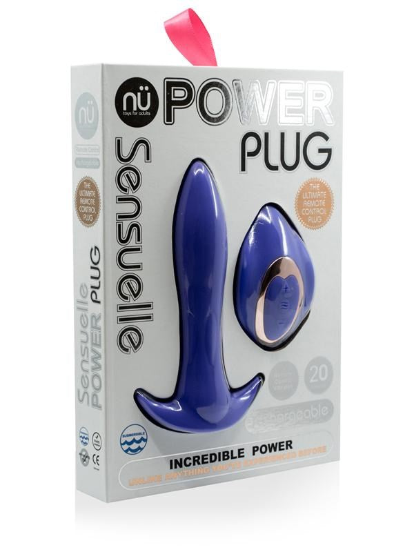 Nu Sensuelle Power Plug 20 Functions Remote Controlled Butt Plug - - Butt Plugs