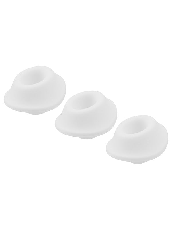 Womanizer Premium/Classic/Liberty Silicone Heads 3 Pack White - - Vibrator Accessories