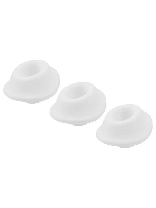 Womanizer Premium/Classic/Liberty Silicone Heads 3 Pack White - - Vibrator Accessories