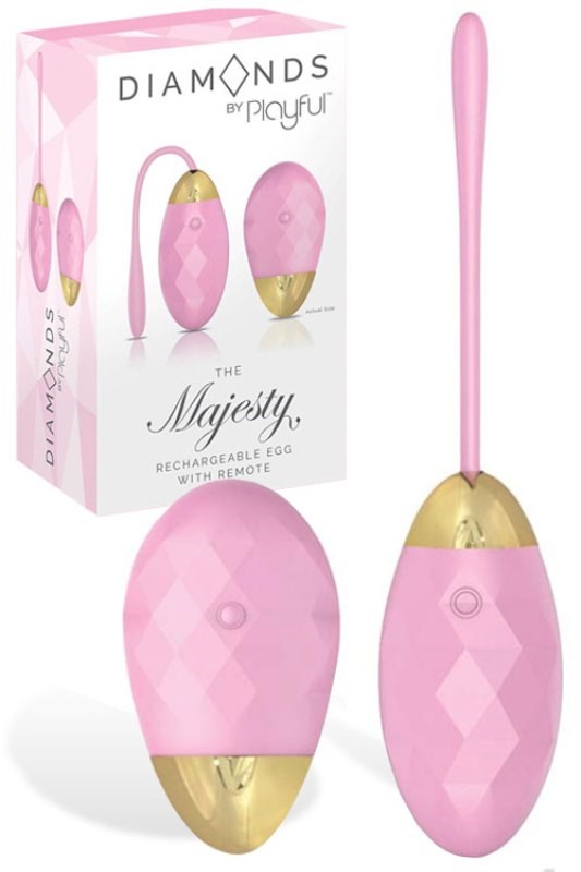 Diamonds by Playful The Majesty Rechargeable Egg with Remote - - Remote Control Vibrators