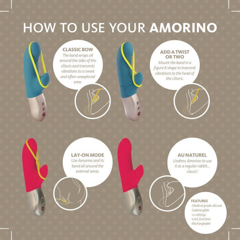 Amorino Deluxe Vibe Rabbit Vibrator by Fun Factory - Rabbit Vibrators
