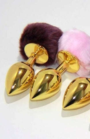 Metal Gold Butt Plug Large by Hell's Couture - Steel Sex Toys