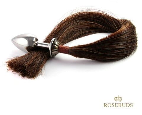 Tailbud M Natural Horse Hair by Rosebuds Jewelry - Steel Sex Toys