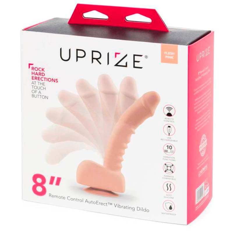 Uprize Remote Control AutoErect 8 Inch Vibrating Dildo - - Realistic Dildos