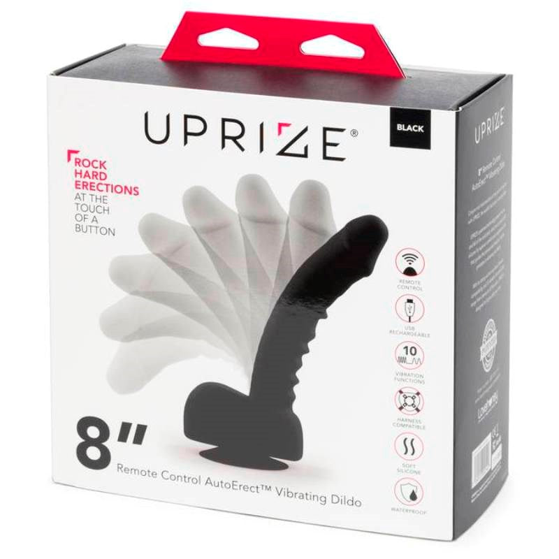 Uprize Remote Control AutoErect 8 Inch Vibrating Dildo - - Realistic Dildos