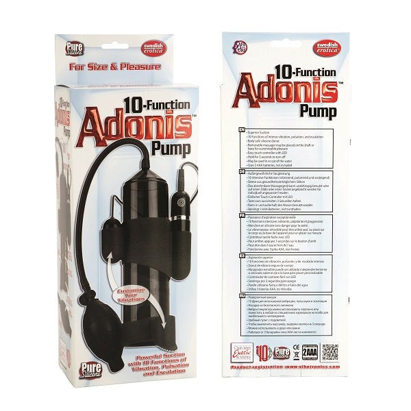 Adonis 10 Function Vibrating Penis Pump - - Penis Pumps And Stretchers